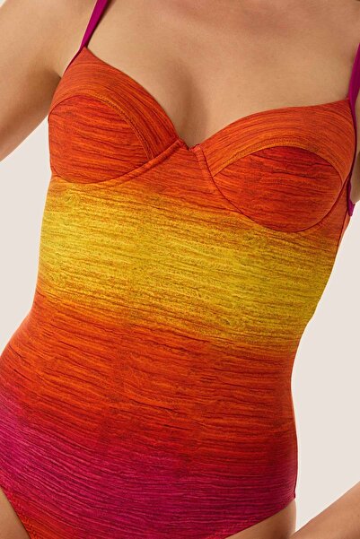 AYYILDIZ 3123 Orange Swimsuit