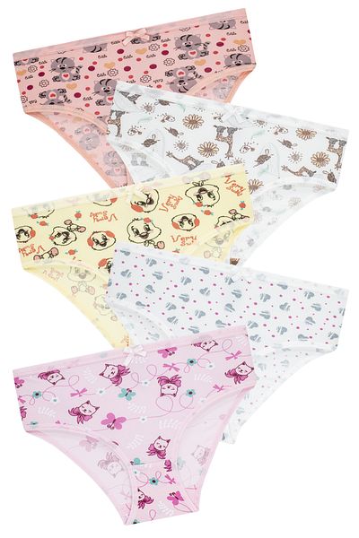 biyokids Pachet de 5 chiloți colorați pentru fete