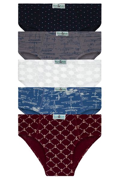 biyokids Αγόρι 5 Συσκευασία Πολύχρωμα Slip Σλιπ
