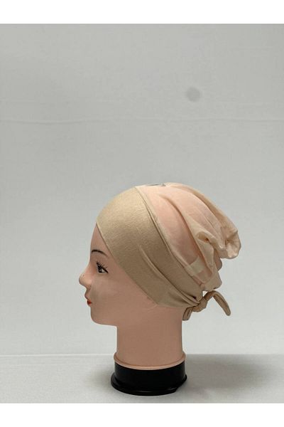 AWAM SILK Awam Silk Tulle Plain Laced Combed Cotton Bonnet