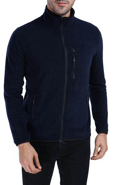 GHASSY CO. Ghassy Co. Men's Windproof Thermal 5-Pocket Full Zipper Fleece Jacket