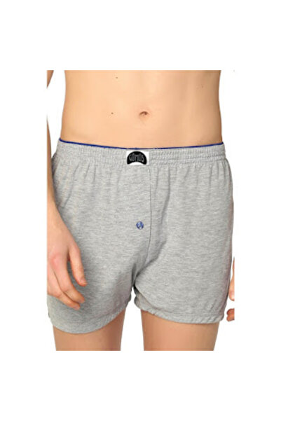 GÜMÜŞ Gümüş-Havlu Bel Düz Penye Erkek Boxer(2'li Paket)