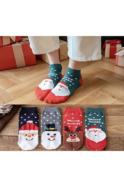 deja poo 4 чифта дамски чорапи с шарени боти до глезена, които могат да се перат