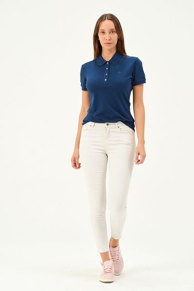 MSW Tricou de damă, cu croială normală, cu gât polo