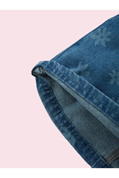 REFA COLLECTİON Çiçekli Askılı Jean Elbise