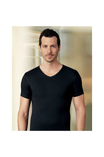 GÜMÜŞ Silver-Short Sleeve V-Neck Men's Undershirt (Pack of 6)