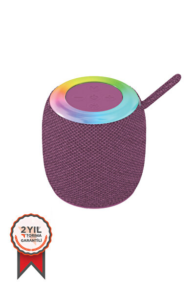 Torima D10 Taşınabilir Rgb Ledli Bluetooth Hoparlör Usb-Fm Radyo Pembe