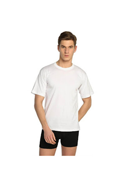 GÜMÜŞ Silver-Half Sleeve Crew Neck Men's Combed Cotton Undershirt (Pack of 2)