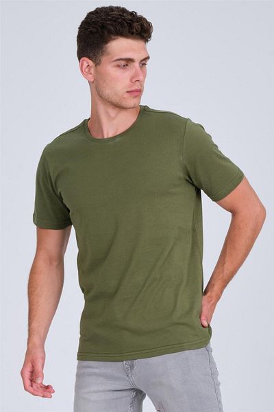 EXPLODE - Ανδρικό μπλουζάκι με λαιμόκοψη Basic Khaki