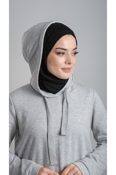HÜRREM BONE Black Practical Ready-made Interlocking Shawl Viscose Fabric Combed Cotton Shawl 2108_01