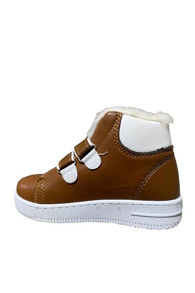 ALTUNTAŞ Unisex Boy - Girl's Furry Winter Velcro Ανατομική Σόλα Ραμμένη Μπότες - Μαύρισμα