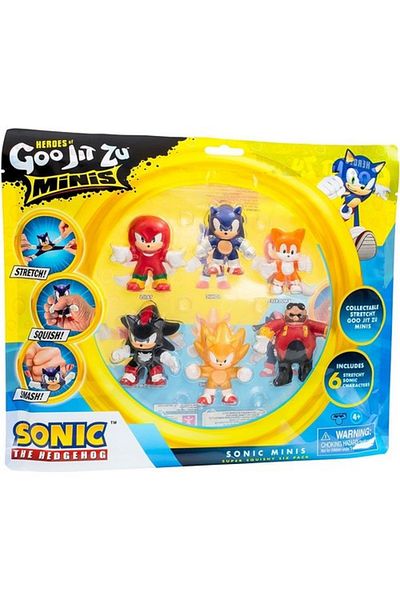 Giochi Presiozi GJN03000 Goojitsu Sonic Mini 6 Pack Original Extending Flexible Figure Super @SONIC@7cm