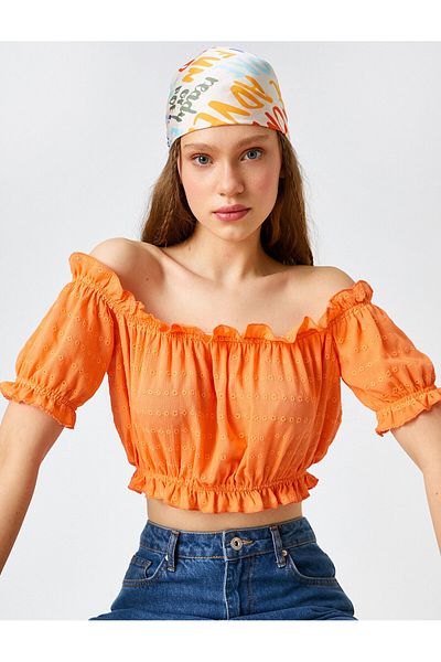 Koton Off Shoulder Ruffle Blouse