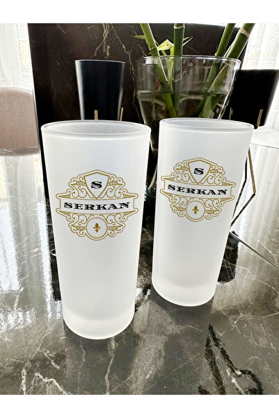 EratCo İsme Özel Tasarım Buzlu Rakı Kadehi 2'li