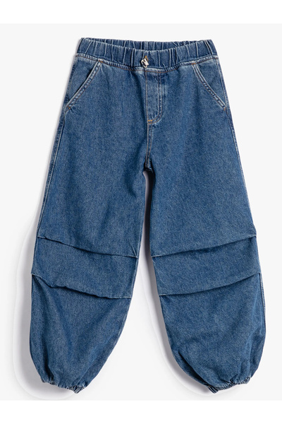Paraşüt Cepli Kot Pantolon