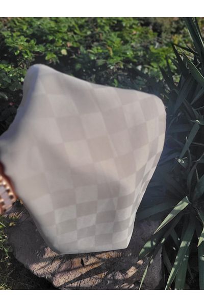 FRESCO SCARFS Γυναικείο χιτζάμπ Μεταξένιο βαμβακερό ζακάρ σάλι*πέτρα