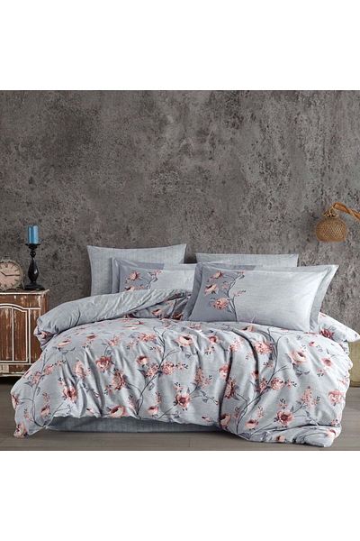 Hobby Benita Grey Lucest - Double Poplin Duvet Cover Set, New