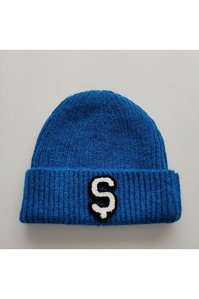 initialess Beretă din lână Mohair cu litera Ş