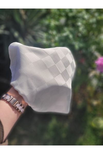 FRESCO SCARFS Γυναικείο χιτζάμπ Μεταξένιο βαμβακερό ζακάρ σάλι*πέτρα