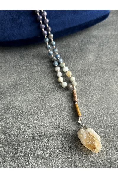 CAPO by Aytaç Yamaç Citrine Natural Stone Handmade Chakra Necklace