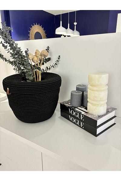MaVaux Coș de gunoi Patrick Jute Straw Look, Coș decorativ, Coș de gunoi din hârtie