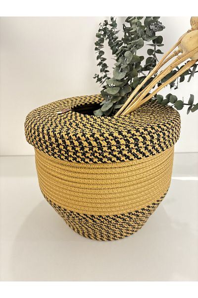 MaVaux Coș de gunoi Patrick Jute Straw Look, Coș decorativ, Coș de gunoi din hârtie