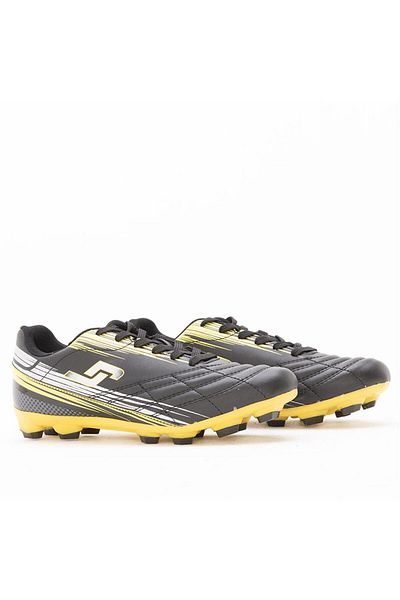 Jump 28593 Pantofi de fotbal cu crampoane cu șireturi, negru, galben, colorați