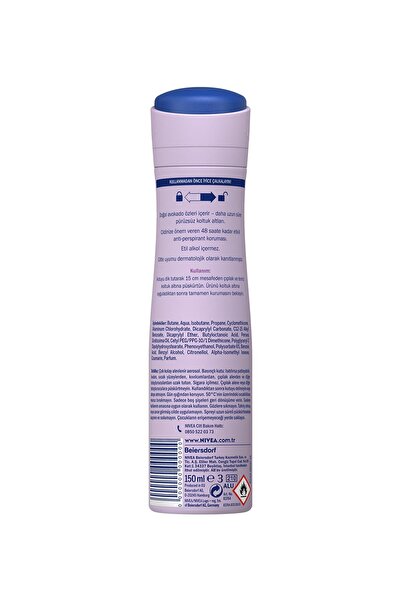 NIVEA Kadın Sprey Deodorant Double Effect Mor Düşler 150 ml X2 Adet,48 Saat Koruma,pürüzsüz Koltukaltı