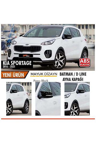 Mayuk Dizayn Kia Sportage (2016-2021) Batman Bat Mirror Cover And Mounting Tape--