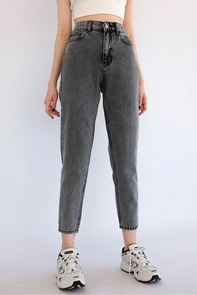 BROSERER Dina Women's Smoked Super High Waist Comfort Lycra Mom Jeans