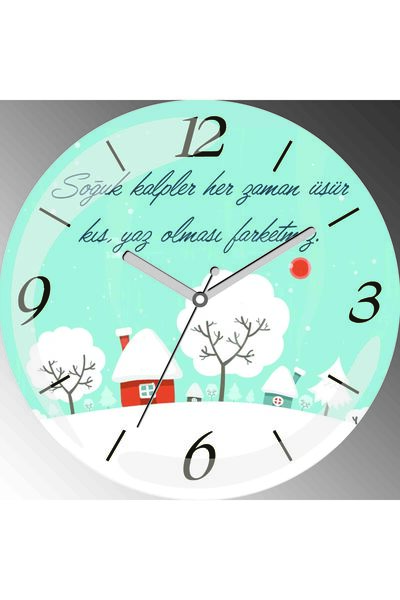 ART HEDİYE Ceas de perete din sticlă reală cu cupolă silențioasă, cu diametru...