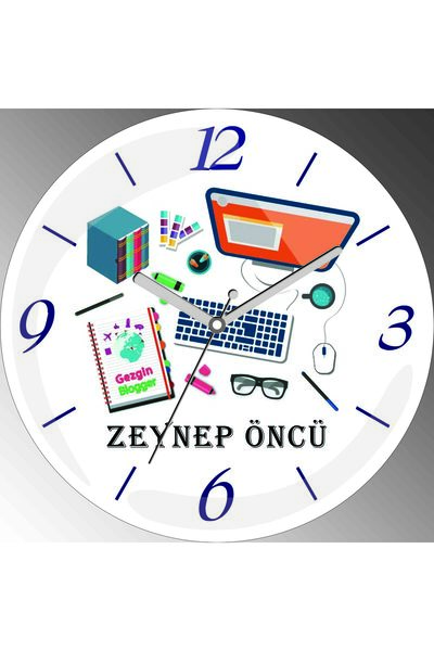 ART HEDİYE Ceas de perete din sticlă reală cu bombă de acarieni silențioasă, cu diametrul de 30 cm, pentru blogger de călătorie