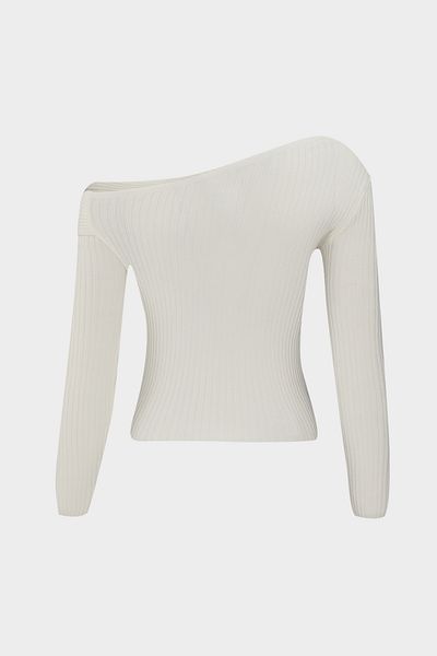 Açelya Okcu Thessaloniki Knitted Collar Detailed Slim Fit Women's Short Knitwear Sweater