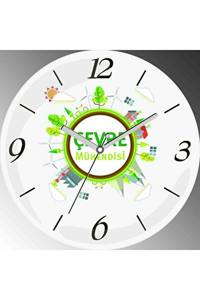 ART HEDİYE ساعة حائط زجاجية حقيقية بقطر 30 سم من مهندس البيئة