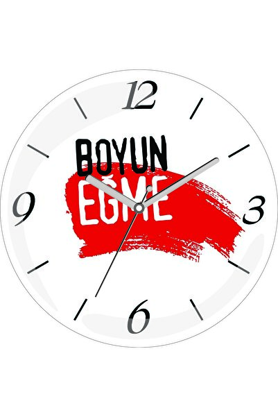 ART HEDİYE Ceas de perete din sticlă reală cu diametrul de 30 cm, silențios, ...