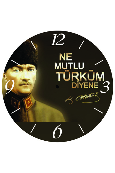ART HEDİYE Ceas de perete din sticlă reală cu bombă silențioasă de 30 cm diam...
