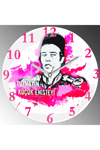 ART HEDİYE Ceas de perete din sticlă reală Kemal Sultan, cu diametrul de 30 c...