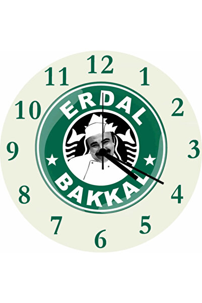 ART HEDİYE Ceas de perete din sticlă reală cu bombă silențioasă cu logo Erdal...