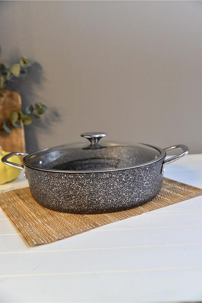 şirin eşyalarım OMS Induction Based Granite Flat Pot 30 cm