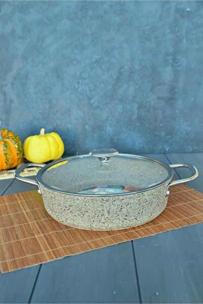 şirineşyalarım OMS İndüksiyon Tabanlı Granit Basık Tencere 26 cm