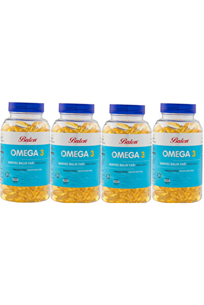 Balen Omega 3 Norveç Balık Yağı (trigliserid) Yumuşak Kapsül 4 Adet