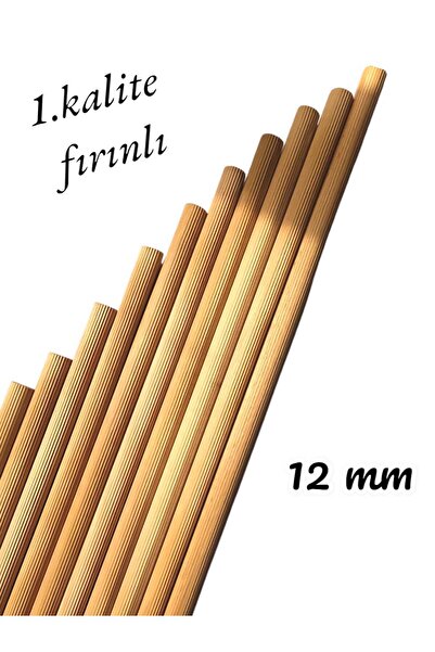 değerli hobi Ahşap Kayın Kavale 1.kalite 12 Mm X 100 Cm Fırınlanmış Yivli Kav...