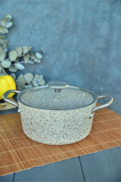şirineşyalarım OMS İndüksiyon Tabanlı Granit Derin Tencere 24 cm