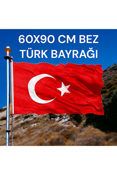 SEYFİKİRTASİYE 60x90 CM BEZ TÜRK BAYRAĞI **KALİTELİ KUMAŞ MALZEME**
