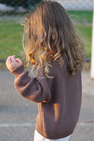 Vennusbaby 100% Cotton Crew Neck Kids Selanik Knitted Knitwear Sweater