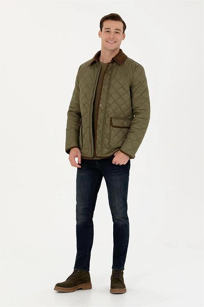 U.S. Polo Assn. Men's Khaki Coat ELİFSU BUTİKHOME