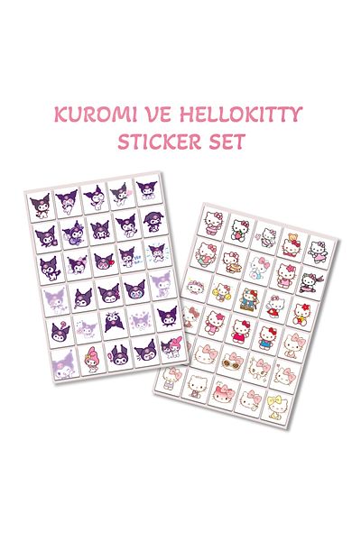 Güneş Kırtasiye Σετ αυτοκόλλητων Kuromi και Hellokitty