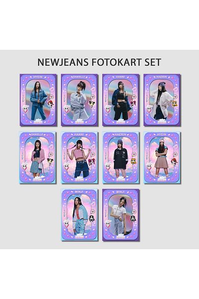 Güneş Kırtasiye Νέο Σετ φωτοκάρτας Jeans Kpop 10 τεμαχίων φωτοκάρτας