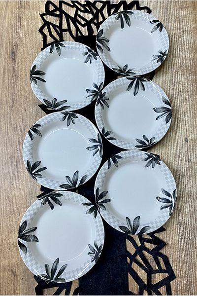 Yiğit Seramik Züccaciye Palmiye Model 6 Soup Bowls