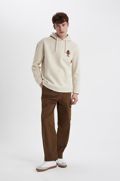DeFacto Comfort Fit Hooded Sweatshirt